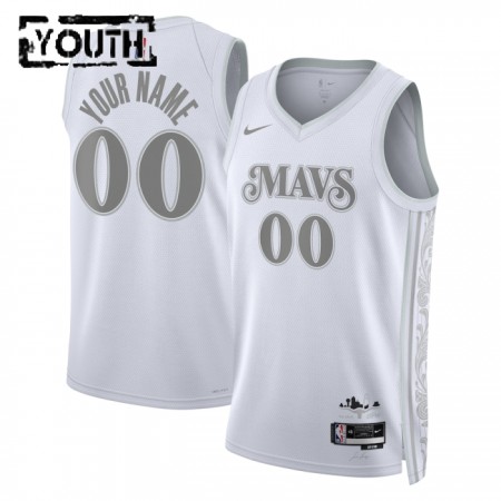 Dječji NBA Dres Dallas Mavericks Personalizirani Nike 2024-25 City Edition Bijela Swingman